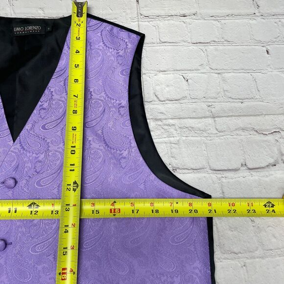 Umo Lorenzo Formal Wear Men Vest Jacket Size Small Purple M232 -13 - Picture 4 of 14